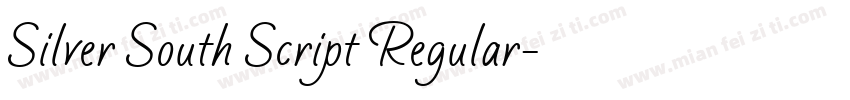 Silver South Script Regular字体转换